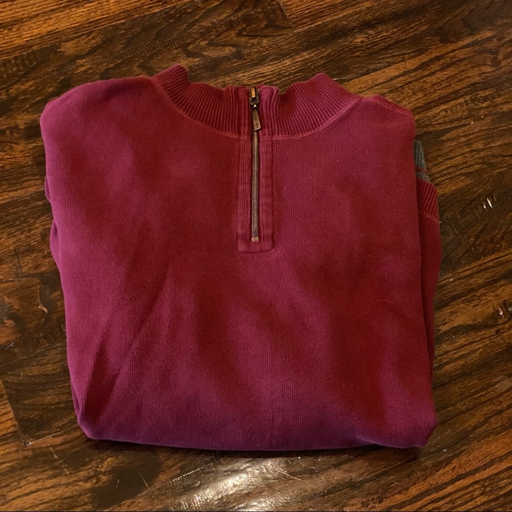 Tommy Bahama Men's Half Zip Red Maroon Grey XXL